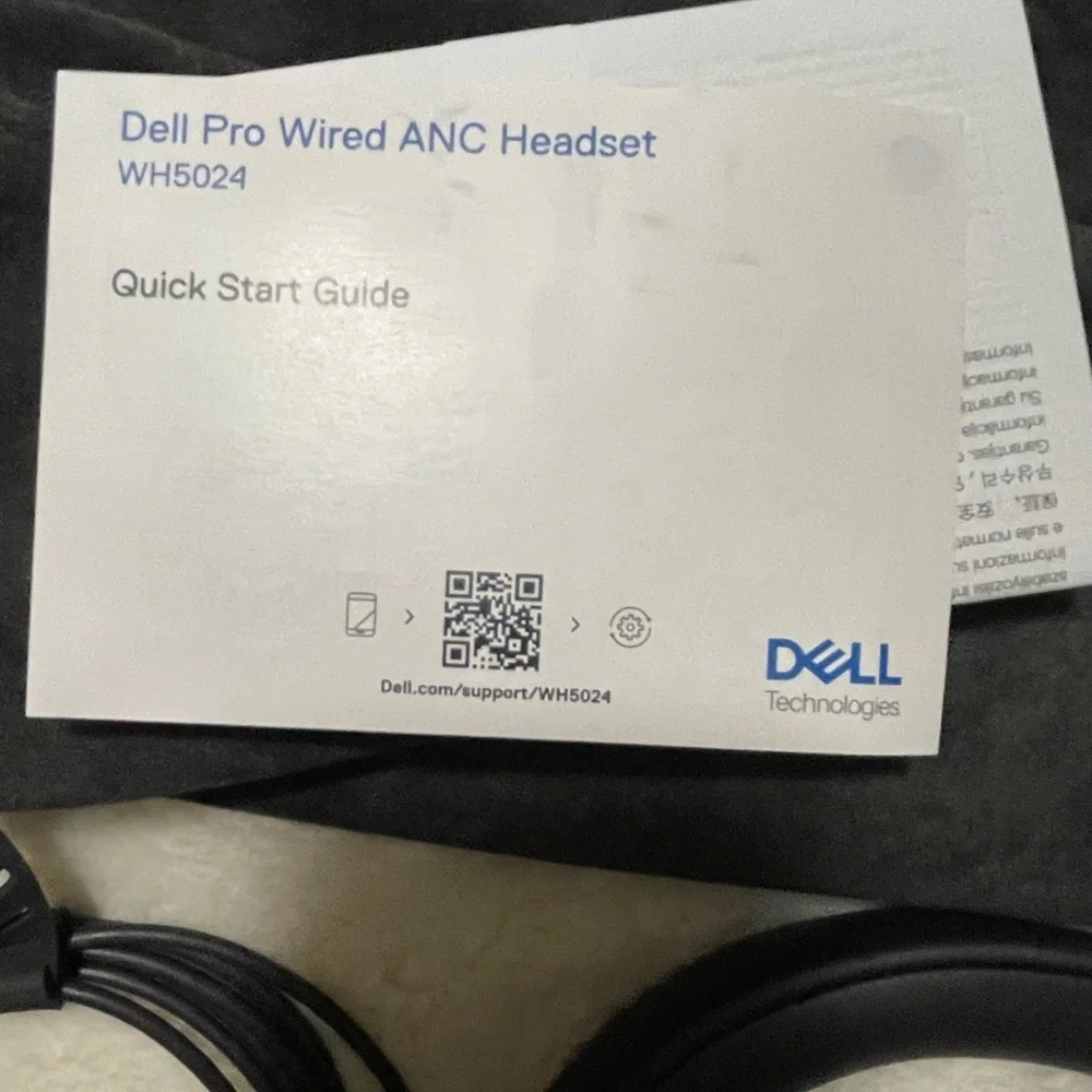 Dell Pro Wired ANC Headset with Black Finish